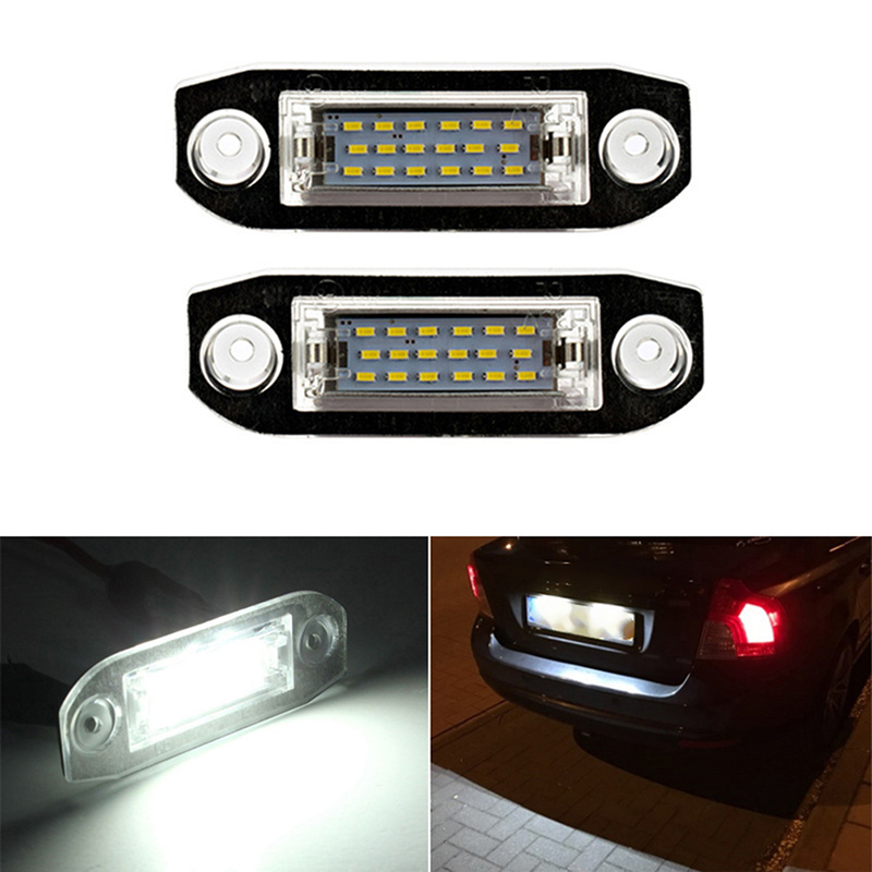 LED car license plate light 12V white light for Volvo S40 S60 S80 XC70 X-ja - Zdjęcie 10 z 12