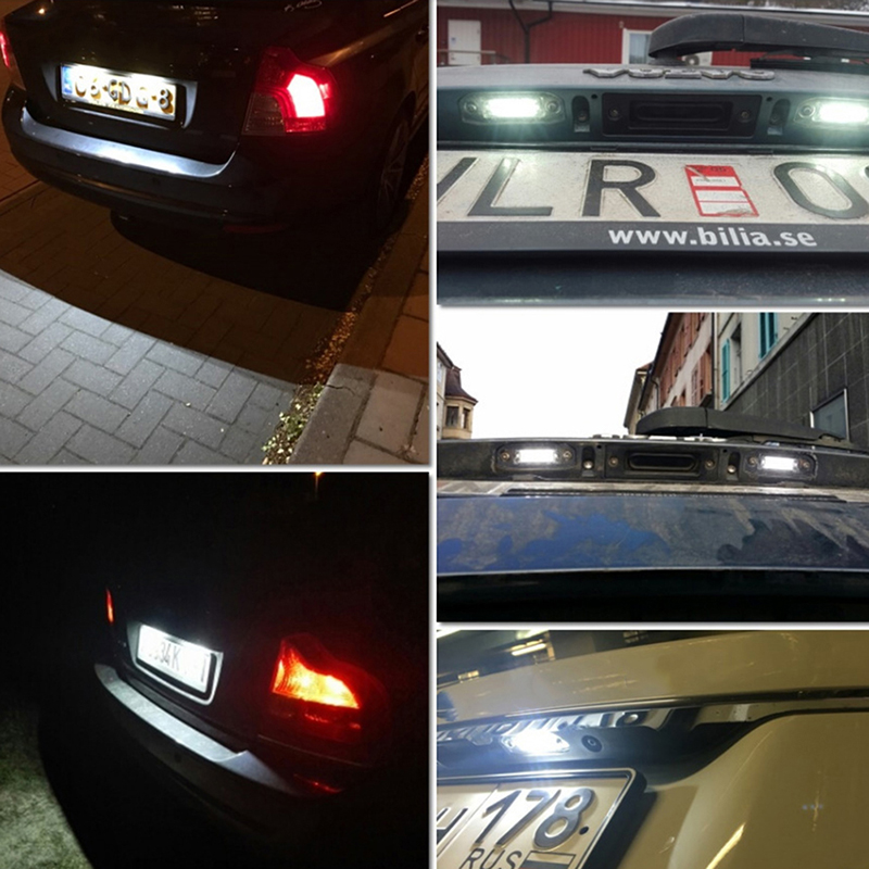 LED car license plate light 12V white light for Volvo S40 S60 S80 XC70 X-ja - Zdjęcie 12 z 12