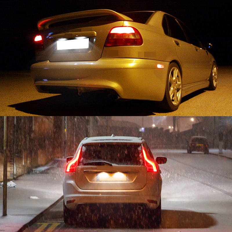LED car license plate light 12V white light for Volvo S40 S60 S80 XC70 X-ja - Zdjęcie 2 z 12