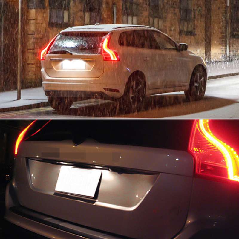 LED car license plate light 12V white light for Volvo S40 S60 S80 XC70 X-ja - Zdjęcie 8 z 12