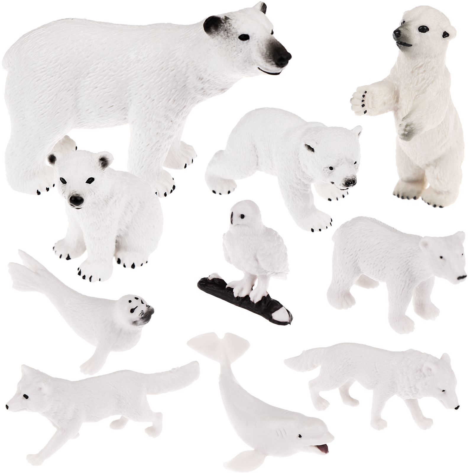 Polar Animal Toy Figurines Set Realistic Polar Bear Figures SB8547 Polar Animal Toy Figurines Set Realistic Polar Bear Figures SB8547