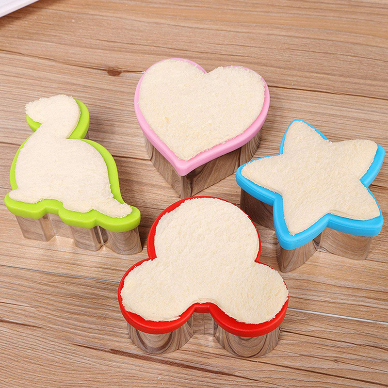 Sandwich Cutter Set for Kids Steel Bread Mould Cookie Cutters Biscuit Mold To-yn - Bild 9 von 16