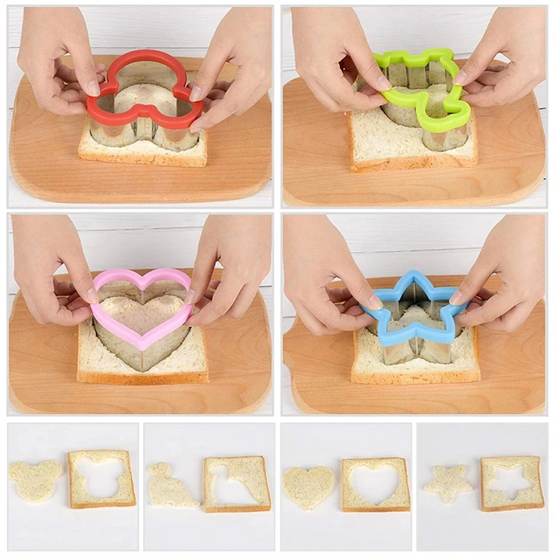 Sandwich Cutter Set for Kids Steel Bread Mould Cookie Cutters Biscuit Mold To-yn - Bild 8 von 16