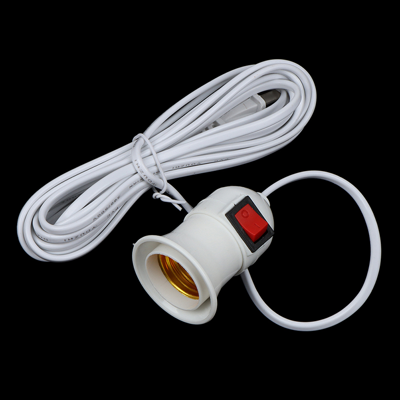 2.5M 4M E27 Lamp Base Holder US Hanging Light Bulb Socket Cord With Switch