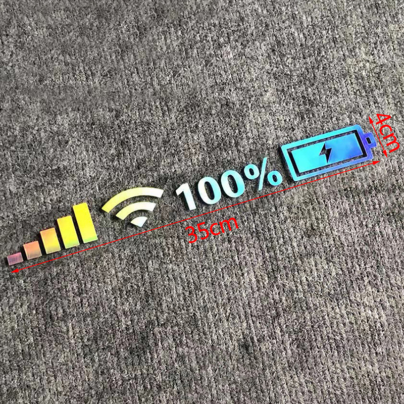 Wifi Batteriestandsmarkierung Auto Vinyl Aufkleber Auto Heckscheibe Lustige H❤W - Foto 10 di 14