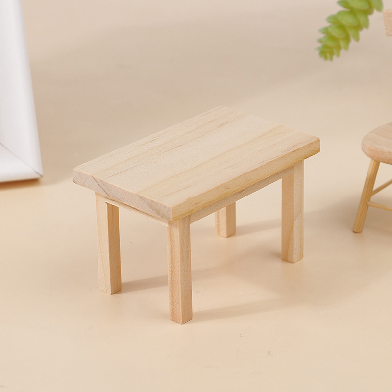 1:12 Dollhouse Miniature Wooden Table Model Furniture Accessories Toys ❤H YR10693