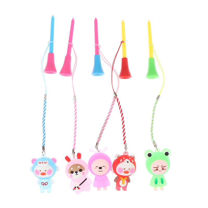 Golf Rubber Tees With Flashing Light Cartoon Prevent loss Golf Ball Holder M1 Sp