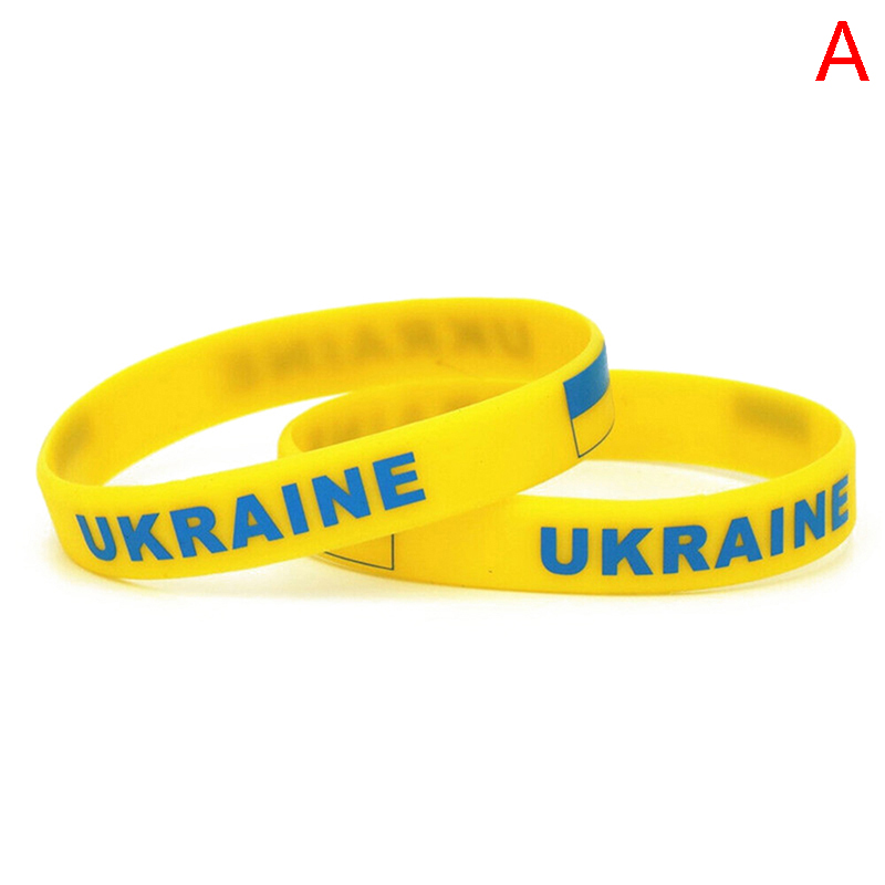 1PC Soccer Ukraine Country National Flag Wristband Sport Elastic Bracelets Gi-f; - Bild 13 von 18