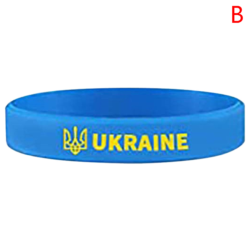 1PC Soccer Ukraine Country National Flag Wristband Sport Elastic Bracelets Gi-f; - Bild 14 von 18