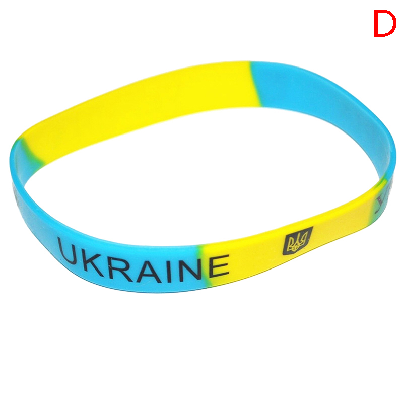 1PC Soccer Ukraine Country National Flag Wristband Sport Elastic Bracelets Gi-f; - Bild 16 von 18
