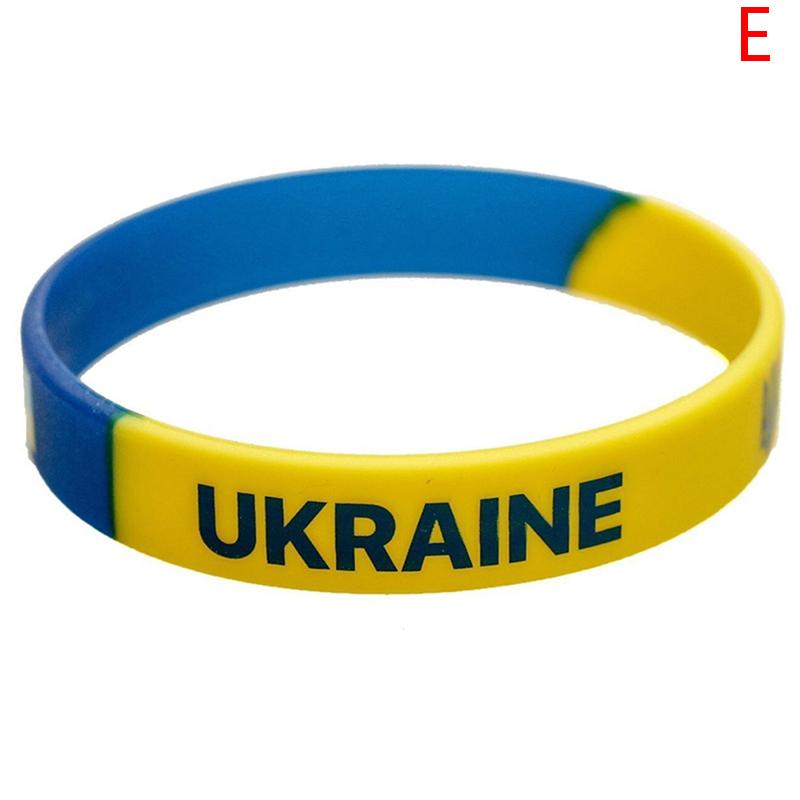 1PC Soccer Ukraine Country National Flag Wristband Sport Elastic Bracelets Gi-f; - Bild 17 von 18