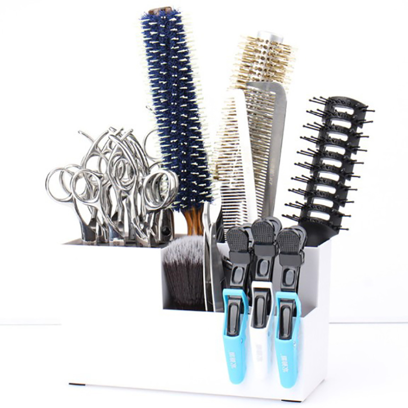 SALON BARBER SCISSORS Comb Clips Rack Storage Box Hairdressing Cosmetic