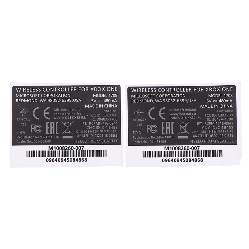 2pc Black White Lable Seals Sticker For XBOX ONE S wireless Controller Sticker' - Picture 14 of 14