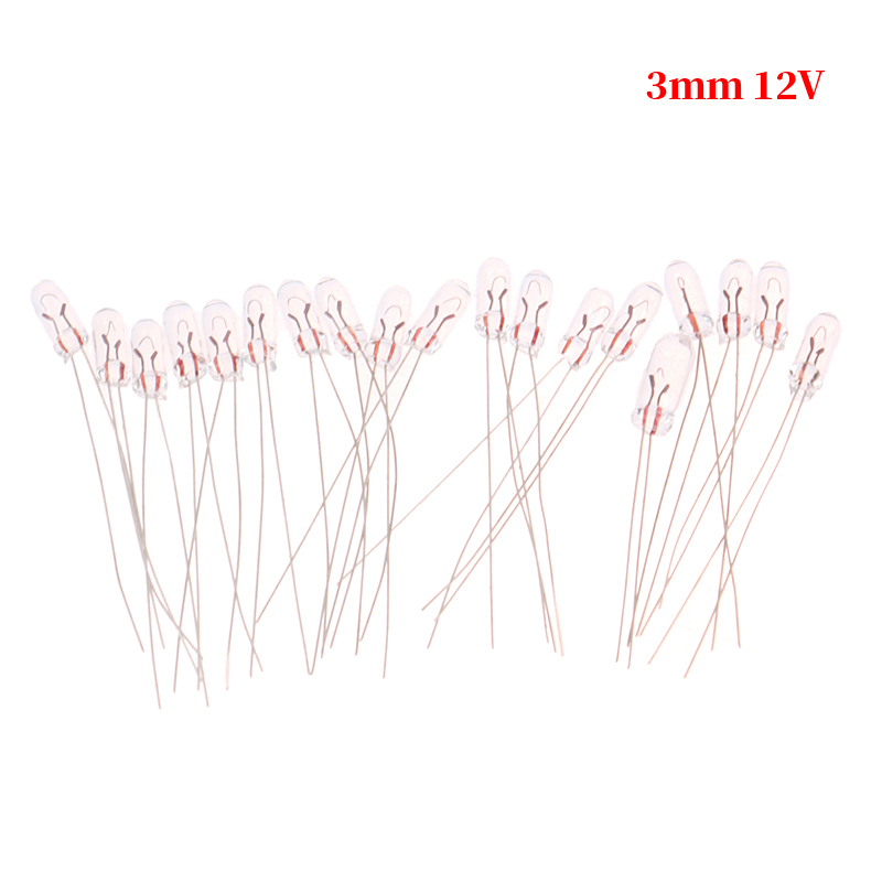 20pcs Miniature 3/4mm 6V 12V Lamp Light Bulb Edison Incandescent Filament R-SP - Bild 13 von 13