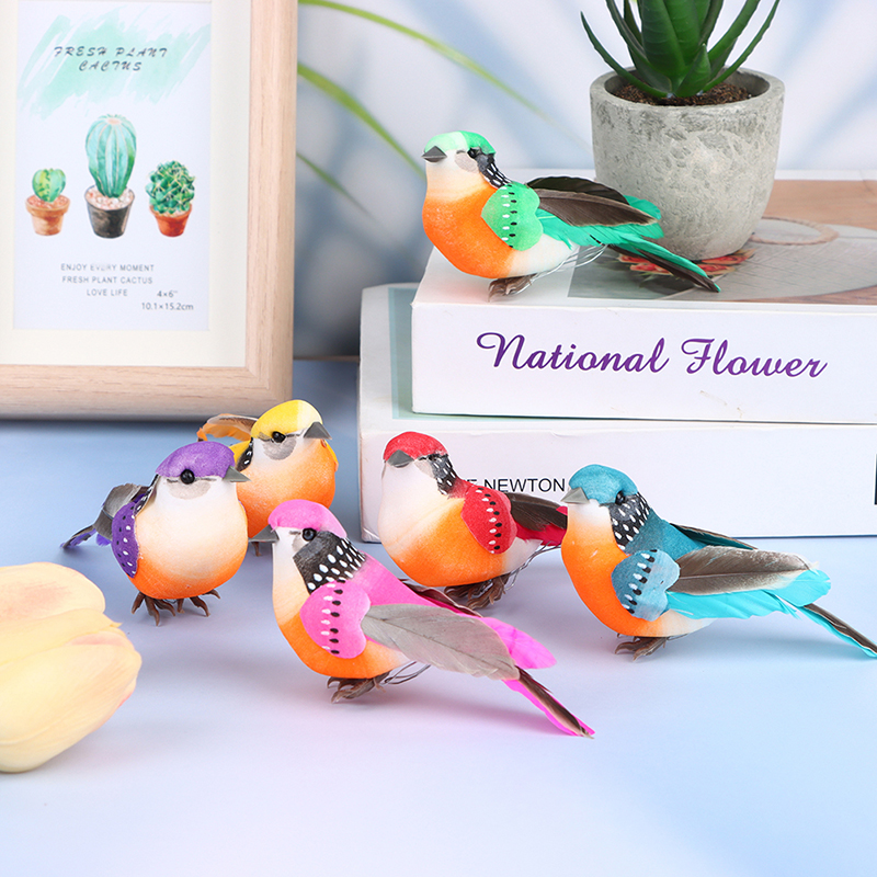 1Pc Artificial Birds Simulation Feather Birds Model Garden Decor Emulation B D❤6 1Pc Artificial Birds Simulation Feather Birds Model Garden Decor Emulation B D❤6