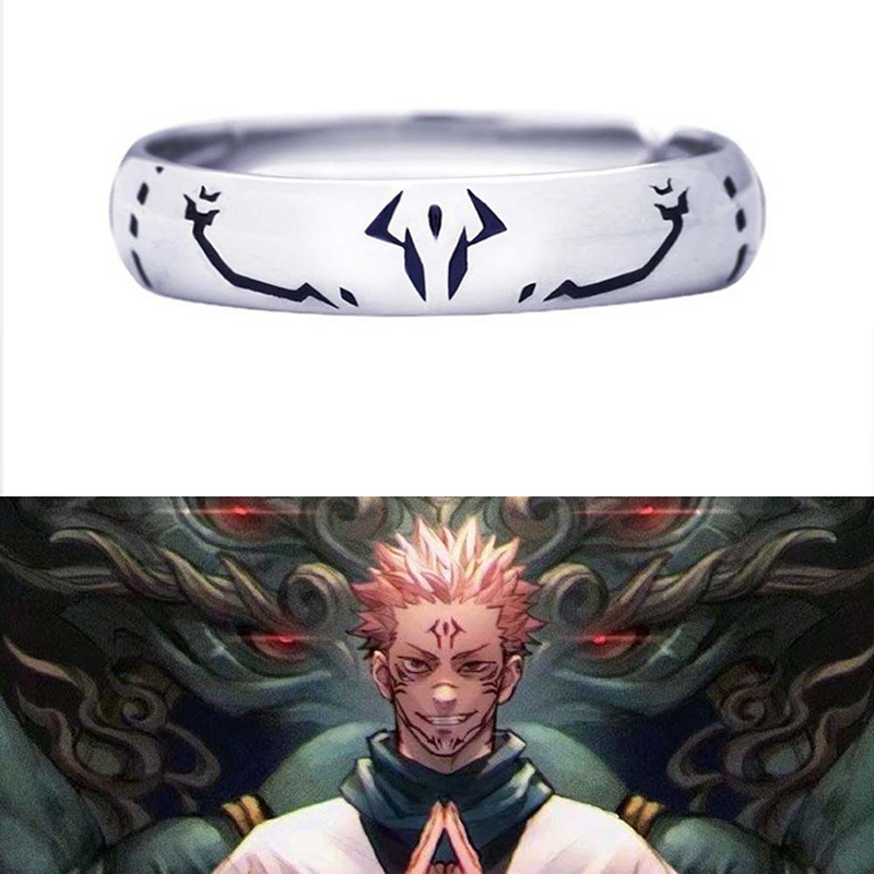 Kaisen Ryomen Sukuna Itadori Yuji Ring Cosplay Metal Opening Adjustable Unisex Kaisen Ryomen Sukuna Itadori Yuji Ring Cosplay Metal Opening Adjustable Unisex