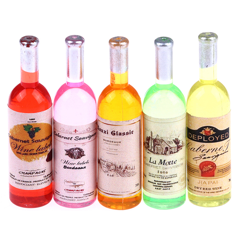 Accessoires Miniature Pour Maison De Poupée - Bouteilles De Vin Simulation - Décoration Modèle