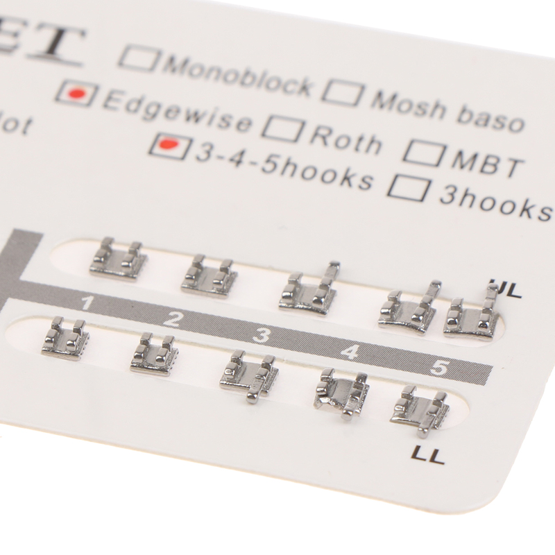 20pcs/set Dental Orthodontic Mini Edgewise Metal Bracket with/no hooRI - Picture 6 of 15