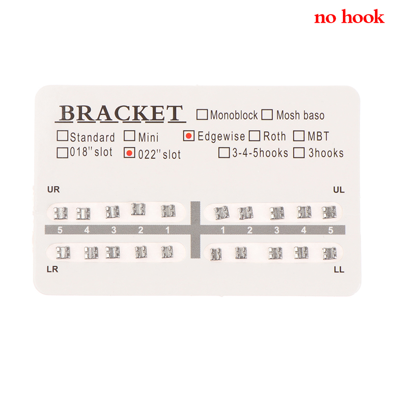 20pcs/set Dental Orthodontic Mini Edgewise Metal Bracket with/no hooRI - Picture 12 of 15