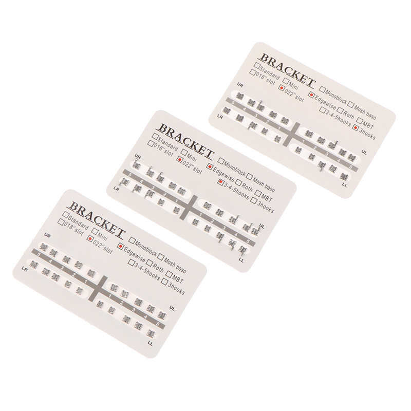 20pcs/set Dental Orthodontic Mini Edgewise Metal Bracket with/no hooRI - Picture 1 of 15