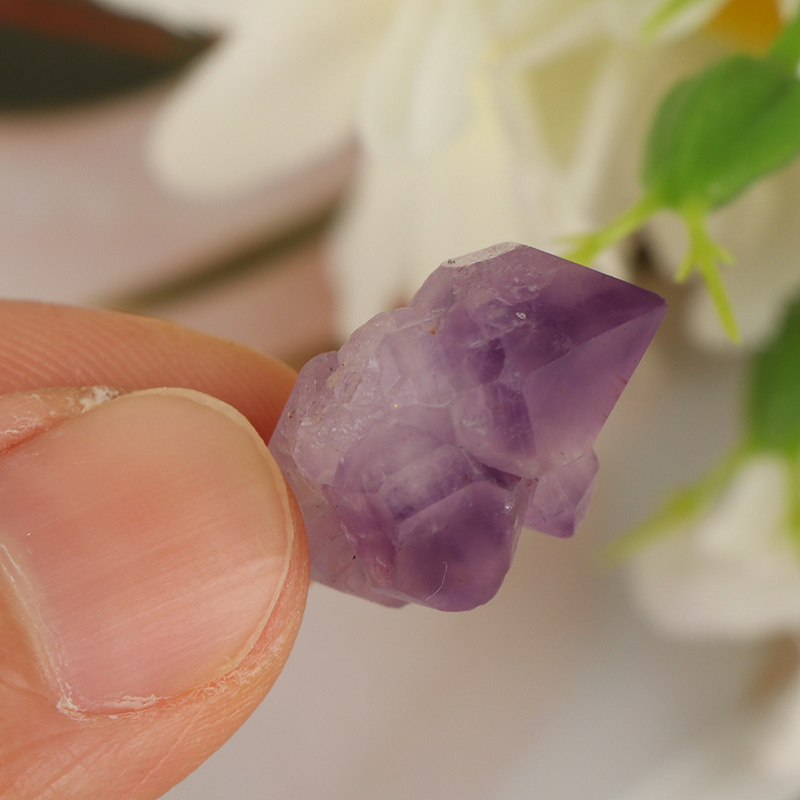 Natural Crystal Amethyst Rough Mineral Specimen Rock Stone Pendant Necklace G=QU - Bild 5 von 12