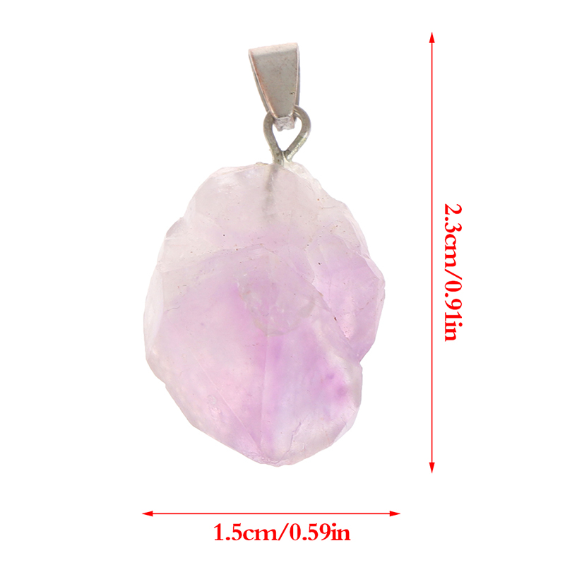 Natural Crystal Amethyst Rough Mineral Specimen Rock Stone Pendant Necklace G=QU - Bild 3 von 12