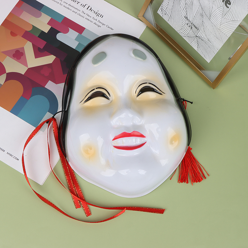 Japanese Traditional Drama Mask Halloween Ugly Women Perform Masks Pr*d* - Picture 9 of 12