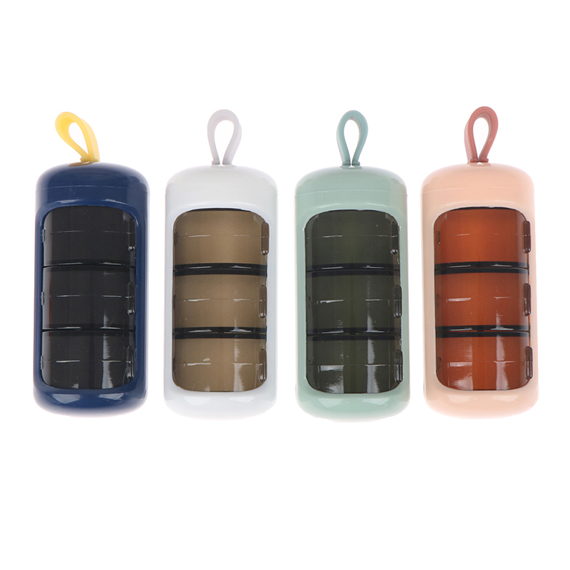 Pill Container Portable Reliable Sealed Storage Box 3 Compartments Pill C!SA Pill Container Portable Reliable Sealed Storage Box 3 Compartments Pill C!SA