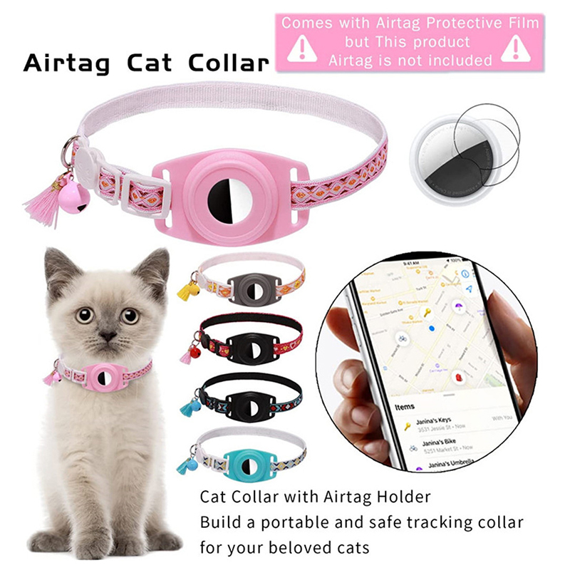 Airtag Dog Collar Holder Airtag Cat Collier avec 1 film de