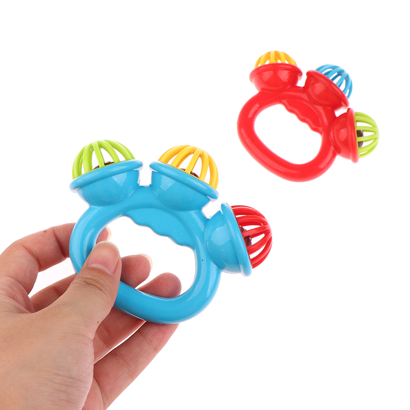 Infant Rattle 0-3 years Old Ringing Three-headed Bell Color Hand Grabbing Rattle Infant Rattle 0-3 years Old Ringing Three-headed Bell Color Hand Grabbing Rattle