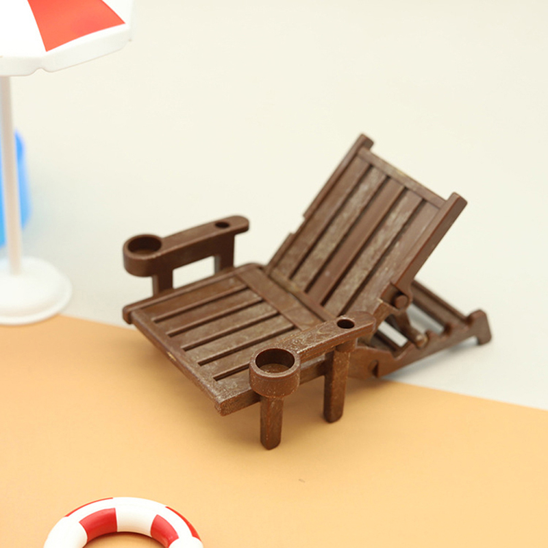Doll house simulation Cute Mini swimming pool swimming circle beach chair se SN❤ - Picture 6 of 12