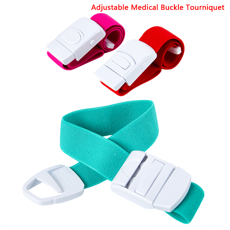 1PC Adjustable Medical Latex-Free Buckle Tourniquet for Outdoor Emergency)