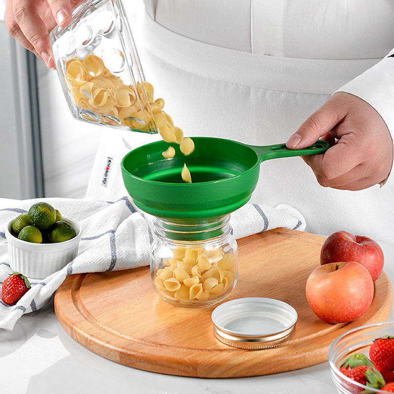 Plastic Folding Telescopic Funnel For Wide Mouth And Jars Collapsible FunneLI - Picture 1 of 14