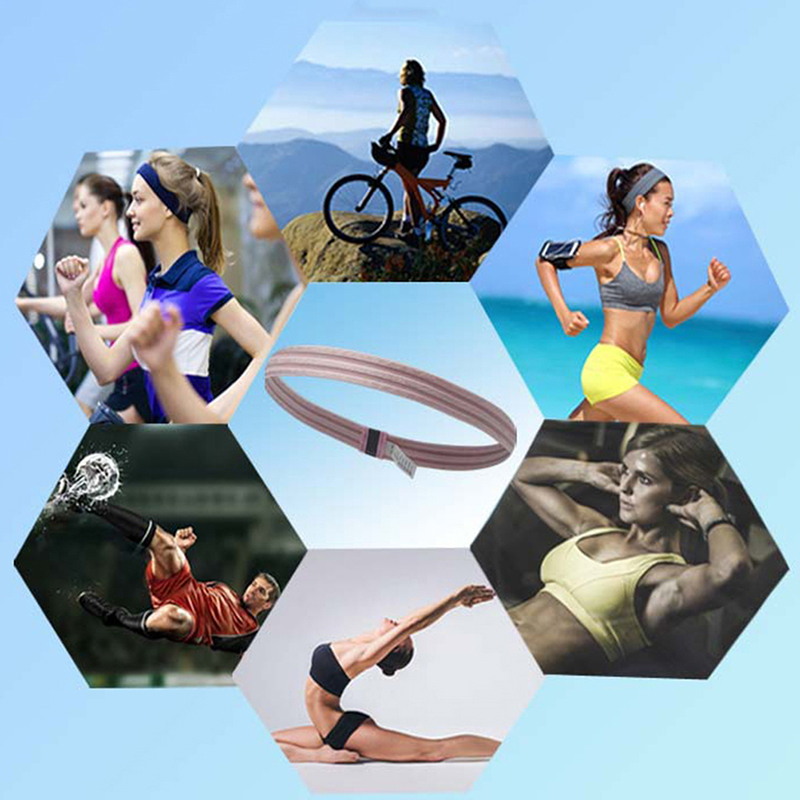 Non Slip Men Women Sweatband Sport Fitness Headband Hair Sweat Band Running W❤D Non Slip Men Women Sweatband Sport Fitness Headband Hair Sweat Band Running W❤D
