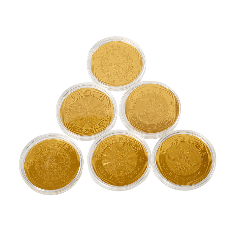 2023 YEAR OF the Rabbit Lucky Gold Coin Zodiac Rabbit Commemorative