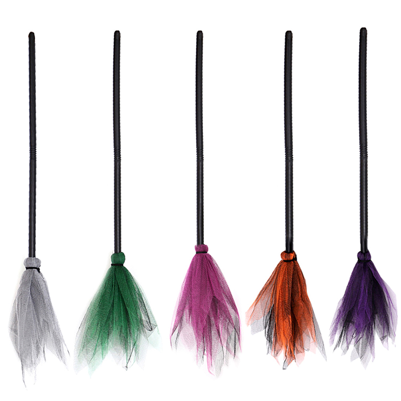 Halloween Party Witch Broom Kids Plastic Cosplay Flying Broomstick Pr LT F5❤ - Bild 7 von 17