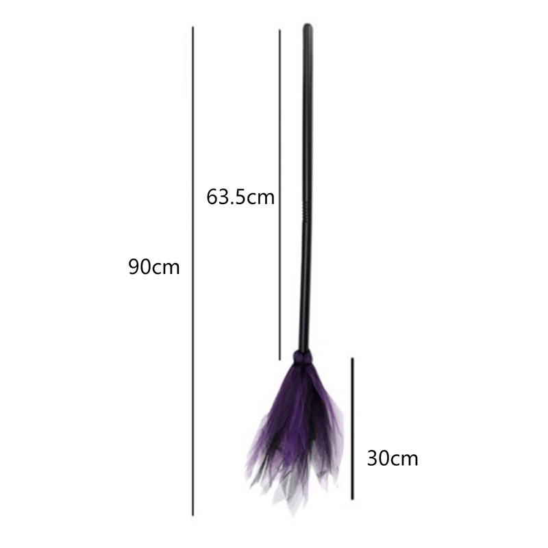 Halloween Party Witch Broom Kids Plastic Cosplay Flying Broomstick Pr LT F5❤ - Bild 3 von 17