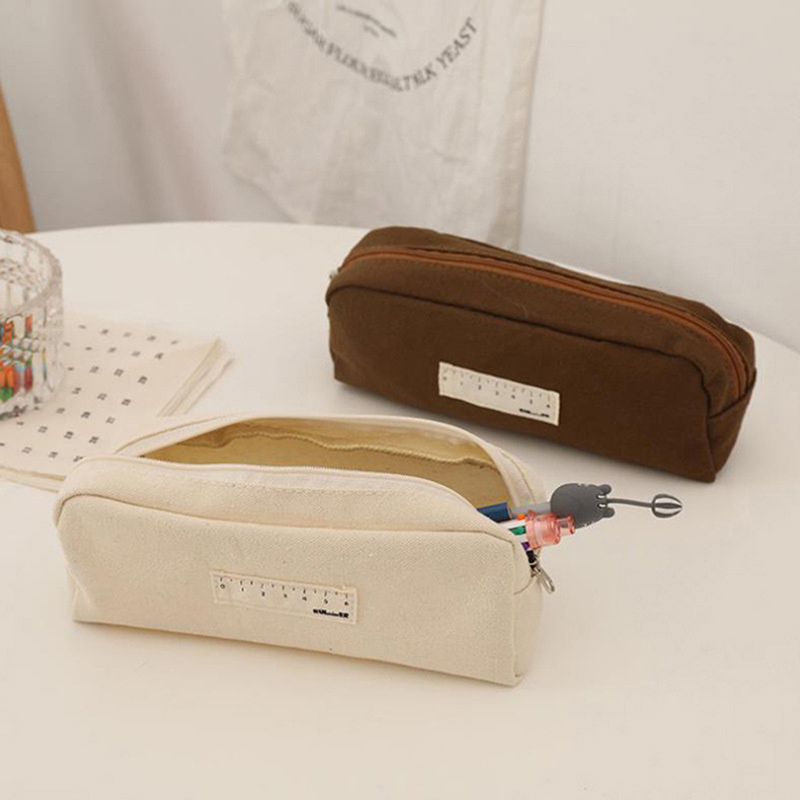 Pencil Case Black Pencil Pouch Large Capacity Bag Canvas Pen Case eBay