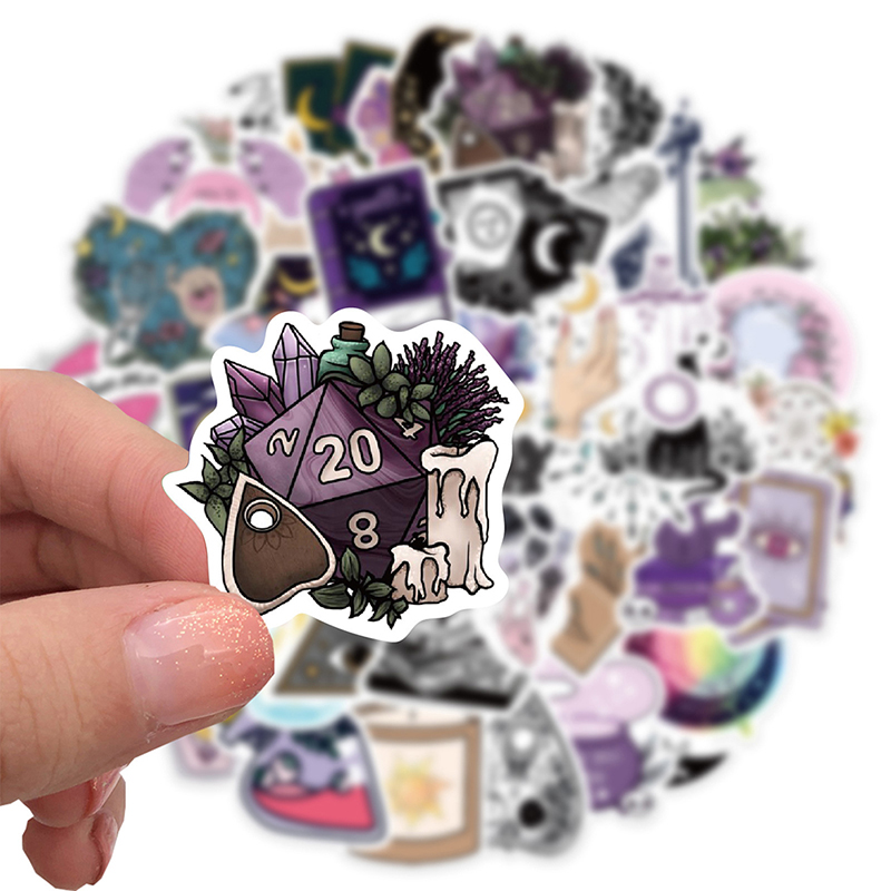 50PCS Witch Graffiti Stickers Waterproof Toy Decoration Decals For Kid Gift