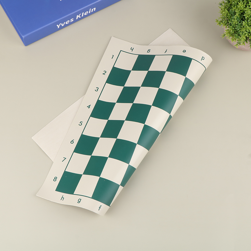 1Pc PVC Leather Chess Board 34.5cm Portable Soft Rollable Durable Chess Board Le