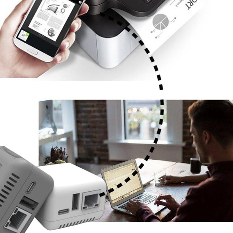 Mini NP330 Network USB 2.0 Print Server (Network/WIFI/BT/WIFI cloud print-ja - Afbeelding 8 van 15