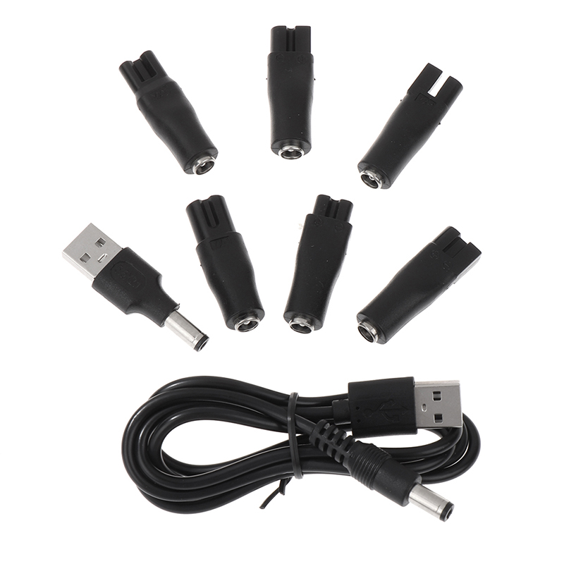 8pcs/Set Power Cord 5V Replacement Charger USB Adapter for Electric Hair  Clipper