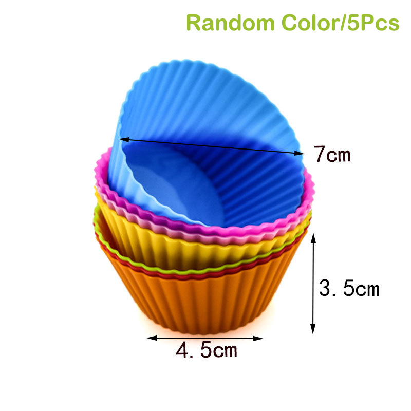 5 Stücke Silikonform Cupcake Kuchen Muffin Tasse Backen Backformen SB - Bild 13 von 17