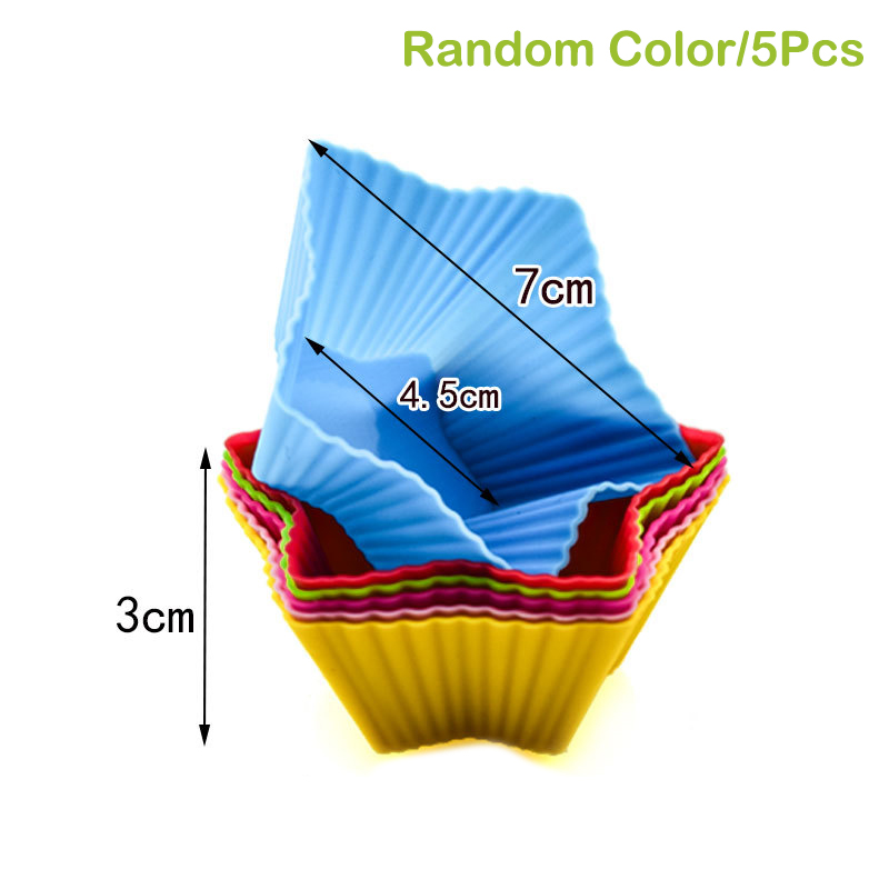 5 Stücke Silikonform Cupcake Kuchen Muffin Tasse Backen Backformen SB - Bild 15 von 17
