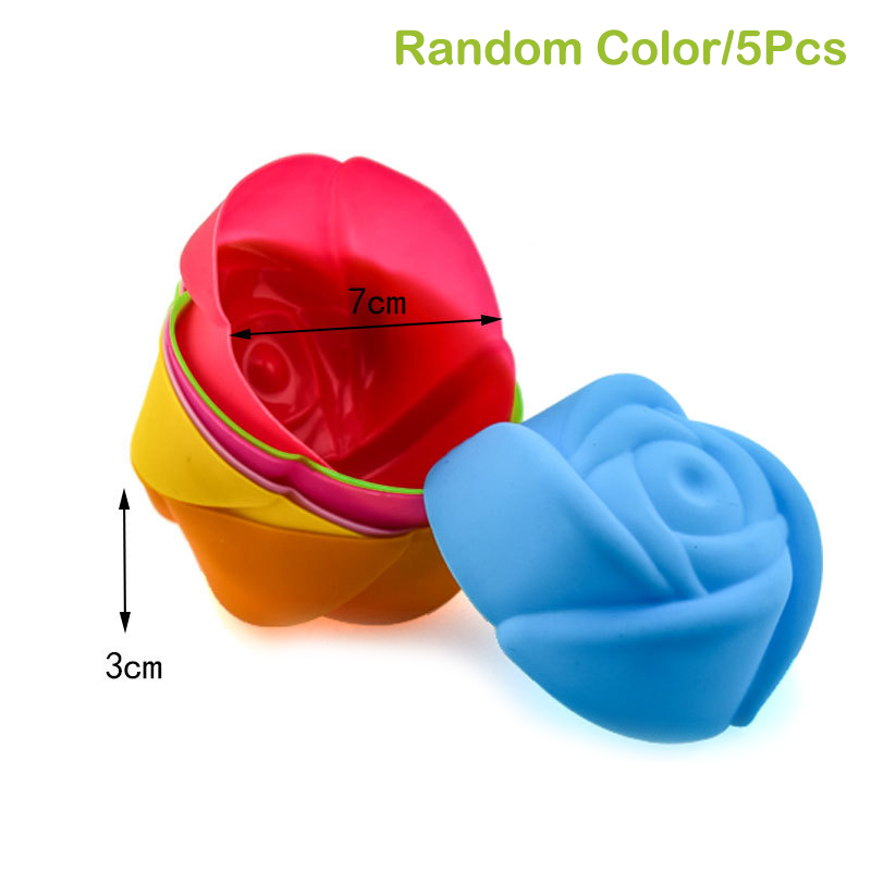 5 Stücke Silikonform Cupcake Kuchen Muffin Tasse Backen Backformen SB - Bild 16 von 17