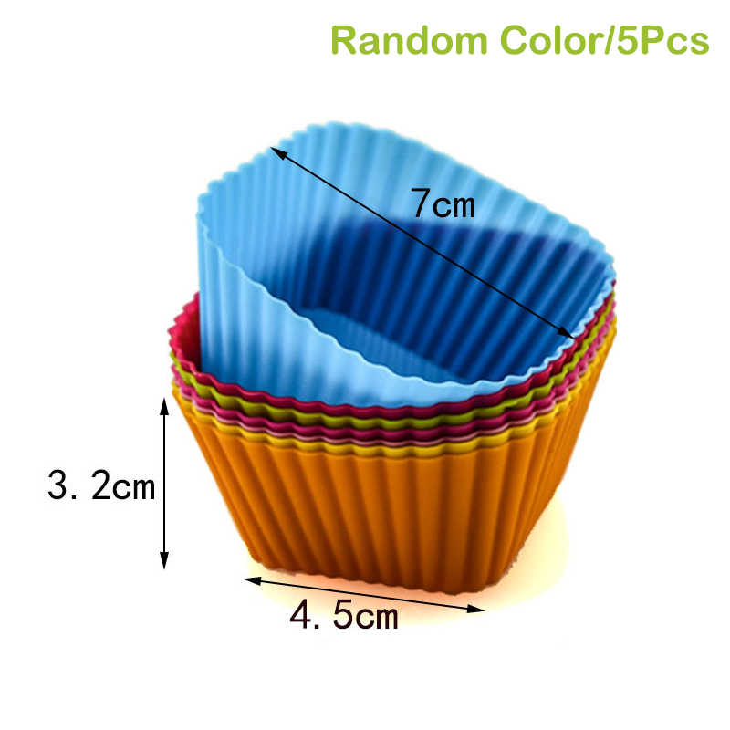 5 Stücke Silikonform Cupcake Kuchen Muffin Tasse Backen Backformen SB - Bild 17 von 17