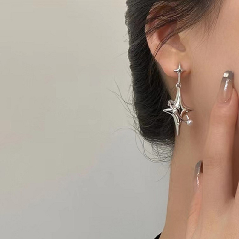 Star Drop Earrings Hot Girl Harajuku Creative Planet Pearl Crystal Stars Ear F J eBay