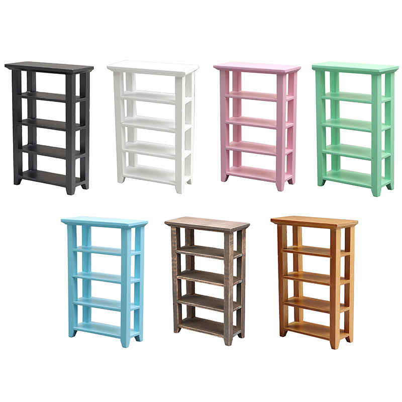 1:12 casa delle bambole mini mensola in legno 4 strati supporto fiori modalità simulazione mobili PX- 1:12 casa delle bambole mini mensola in legno 4 strati supporto fiori modalità simulazione mobili PX-