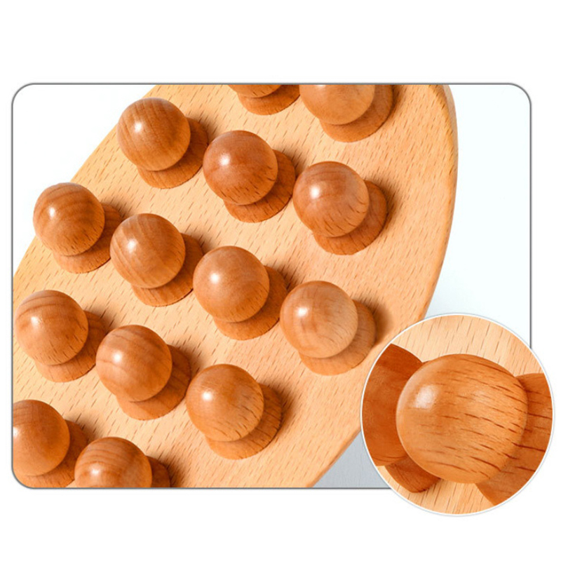 14 Beads Massage Brush Back Waist Body SPA Therapy Tool Point Treatment Relax