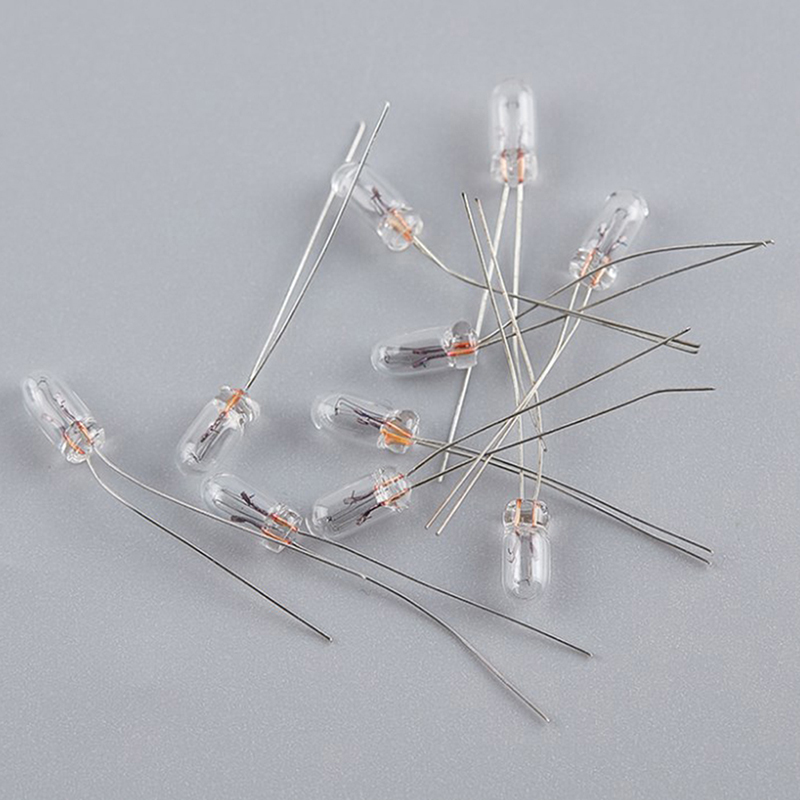 50pcs Clear 3.8mm Mini Bulbs 3V 50mA Pre-Wired Grain Of Wheat Bulbs Warm White E